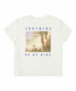 Best Sale ๐ Roxy White 'Sunshine On My Mind' Logo Tee - ๐ง Girls ๐