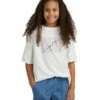 Budget 👏 Roxy Snow White 'Roxy' Short-Sleeve Tee - 👧 Girls 🌟
