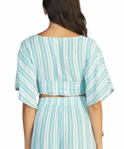 Promo 🛒 Roxy Latigo Bay Stripe Dolman-Sleeve V-Neck Crop Top - Juniors ✨ -Hot Sale Roxy Shop zu101007580 alt 2 tm1638646637