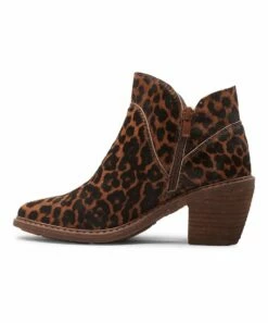 Best Sale 😍 Roxy Brown & Black Leopard Cassidy Leather Bootie - 👩 Women ❤️ -Hot Sale Roxy Shop zu101871547 alt 1 tm1638985862