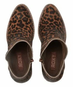 Best Sale 😍 Roxy Brown & Black Leopard Cassidy Leather Bootie - 👩 Women ❤️ -Hot Sale Roxy Shop zu101871547 alt 2 tm1638985862