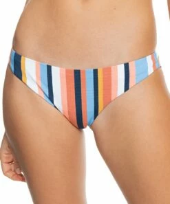 New ๐ Roxy Mood Indigo Stripe Beach Classics Cheeky ๐ Bikini Bottoms - Juniors ๐