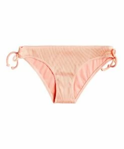 Deals ⌛ Roxy Peach Amber Ribbed Tie-Detail Mid-Rise 👙 Bikini Bottoms - Juniors ⌛ -Hot Sale Roxy Shop zu101871644 alt 4 tm1638985862