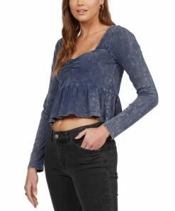 Coupon ⌛ Roxy Mood Indigo Long-Sleeve Ruffle-Hem Sweetheart Crop Top - Juniors 🌟 7 Coupon ⌛ Roxy Mood Indigo Long-Sleeve Ruffle-Hem Sweetheart Crop Top - Juniors 🌟 -Hot Sale Roxy Shop zu101873126 alt 3 tm1638646637