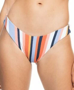 New โ๏ธ Roxy Mood Indigo Multicolor Stripe Cheeky Low-Rise ๐ Bikini Bottoms - Juniors โ
