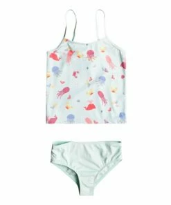 Best Pirce 🎁 Roxy Fair Aqua Sea Party Tankini - Toddler & 👧 Girls 💯