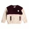 Buy 🧨 Roxy Tapioca & Brown Color Block Polar Fleece Sweatshirt - 👧 Girls 🔔