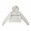 Wholesale 🌟 Roxy Snow White Stripe Heart Cropped Lightweight Hoodie - 👧 Girls 👏