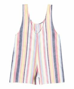 Best Pirce 🎉 Roxy Heather Rose Stripe Shortalls - 👧 Girls 💯 -Hot Sale Roxy Shop zu101925358 alt 1 tm1638994120