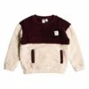 Best Sale 🌟 Roxy Tapioca & Brown Color Block Fleece Logo Pocket Sweater - 👧 Girls 💯