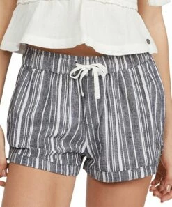 Coupon ๐ Roxy Anthracite Stripe Dolphin-Cuff New Impossible Shorts - Juniors โ๏ธ