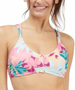 Best Pirce ๐ฅฐ Roxy Cantaloupe Tropical Kaileo Sports Bra ๐