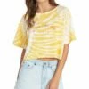 Outlet 👍 Roxy Ochre Tie-Dye Aloha Day Oversize Tee - Juniors 🧨
