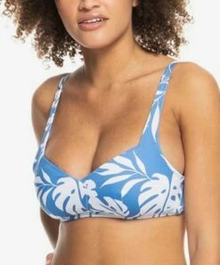 Deals 🔔 Roxy Regatta Surf Tripp Love The Sun Ray D-Cup Bra 👙 Bikini Top - Juniors 💯