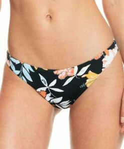 Cheap 😉 Roxy Anthracite Island Beach Classics Cheeky 👙 Bikini Bottoms - Juniors 💯