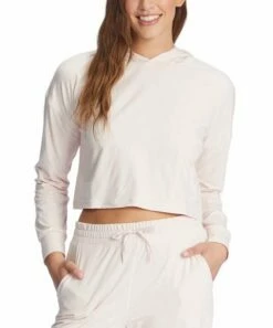 Cheap 😀 Roxy Mauve Chalk Heather Sun Might Shine Crop Hoodie - Juniors ✔️