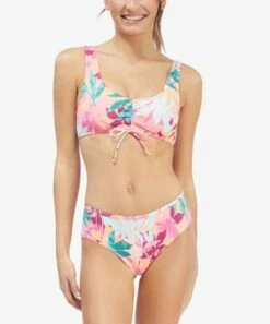 Discount 🔔 Roxy Cantaloupe Tropical Athletic Bralette 👙 Bikini Top - Juniors 😀 -Hot Sale Roxy Shop zu105581489 alt 2 tm1653328413