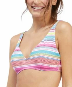 Outlet ⌛ Roxy Bright White Tropical Stripe Active 👙 Bikini Top - Juniors ✨ 5 Outlet ⌛ Roxy Bright White Tropical Stripe Active 👙 Bikini Top - Juniors ✨ -Hot Sale Roxy Shop zu105581609 main tm1653326961