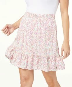 Cheap ❤️ Roxy Brook Green Abstract 👧 Girls Night Out A-Line 👗 Skirt - Juniors 😍