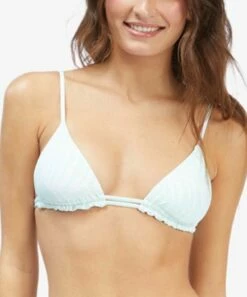 Outlet 🌟 Roxy Brook Green Palm Tree Dreams Reversible Triangle 👙 Bikini Top - Juniors 🌟 -Hot Sale Roxy Shop zu105581663 alt 2 tm1653328413