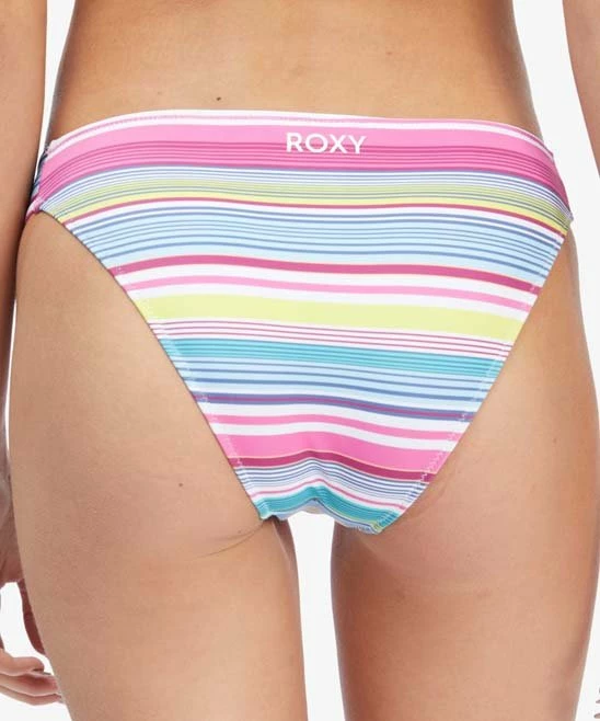 Best deal 🔔 Roxy Bright White Tropical Stripe Active Sporty 👙 Bikini Bottoms - Juniors ✔️ 2 Best deal 🔔 Roxy Bright White Tropical Stripe Active Sporty 👙 Bikini Bottoms - Juniors ✔️ - Image 2