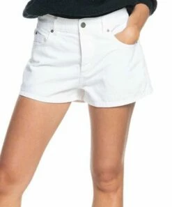 Coupon 🎉 Roxy Off-White Call Me Back Denim Shorts - Juniors ✨ -Hot Sale Roxy Shop zu105581954 alt 2 tm1653328413