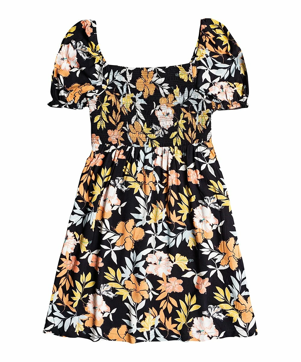 Top 10 ✔️ Roxy Anthracite Island Vibes Hello Petal Puff-Sleeve A-Line 👗 Dress - Juniors 😍 2 Top 10 ✔️ Roxy Anthracite Island Vibes Hello Petal Puff-Sleeve A-Line 👗 Dress - Juniors 😍 - Image 2