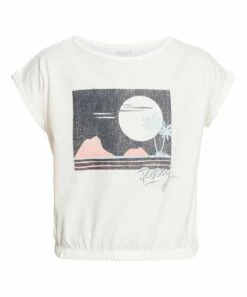 Buy ๐ Roxy Snow White Everything I Want Elasticated Crewneck Tee - ๐ง Girls ๐ฅฐ