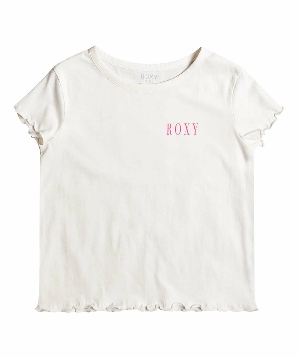 Hot Sale 🔔 Roxy Snow White Temporary Fix Lettuce-Hem Crewneck Tee - 👧 Girls 💯 1 Hot Sale 🔔 Roxy Snow White Temporary Fix Lettuce-Hem Crewneck Tee - 👧 Girls 💯