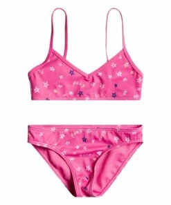 Discount 🌟 Roxy Pink Guava Tiny Stars Bralette 👙 Bikini - Toddler & 👧 Girls 🎉