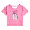 New 🧨 Roxy Pink Guava Before The Storm V-Back Tee - 👧 Girls ✔️