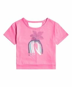 New ๐งจ Roxy Pink Guava Before The Storm V-Back Tee - ๐ง Girls โ๏ธ