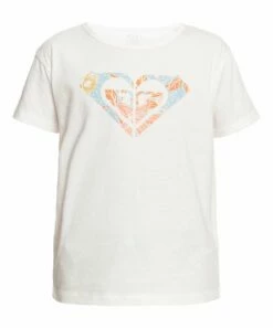 Budget 👍 Roxy Snow White Day & Night Organic Cotton Crewneck Tee - 👧 Girls 😀