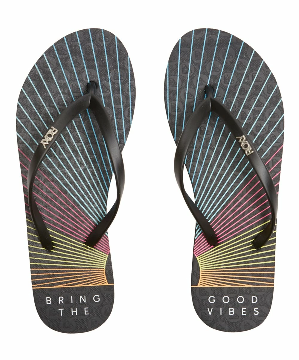 Wholesale 👍 Roxy Black & Blue Abstract Viva Stamp Flip-Flop - 👩 Women 😉 3 Wholesale 👍 Roxy Black & Blue Abstract Viva Stamp Flip-Flop - 👩 Women 😉 - Image 3