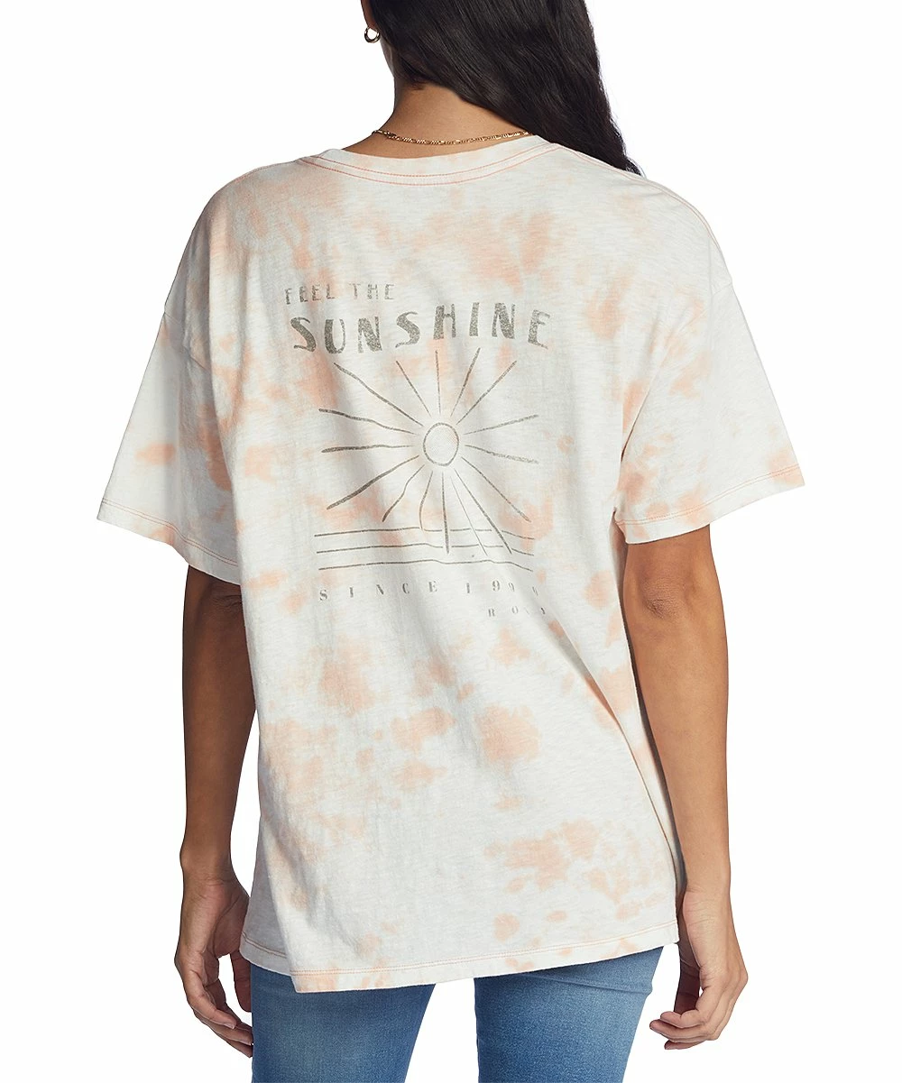 Wholesale 🤩 Roxy Peach Bud Tie-Dye 'Feel The Sunshine' Tee - Juniors ❤️ 3 Wholesale 🤩 Roxy Peach Bud Tie-Dye 'Feel The Sunshine' Tee - Juniors ❤️ - Image 3