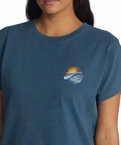 Buy ❤️ Roxy Bijou Blue Ombré 'Waves Of Change' Boyfriend Tee - Juniors 👏 -Hot Sale Roxy Shop zu106636915 alt 1 tm1657287674