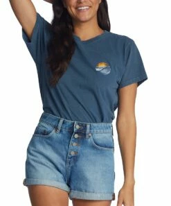 Buy ❤️ Roxy Bijou Blue Ombré 'Waves Of Change' Boyfriend Tee - Juniors 👏 -Hot Sale Roxy Shop zu106636915 alt 2 tm1657287674