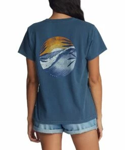 Buy ❤️ Roxy Bijou Blue Ombré 'Waves Of Change' Boyfriend Tee - Juniors 👏
