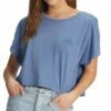 Brand new 🎉 Roxy Bijou Blue Having Fun Crop Tee - Juniors 🛒