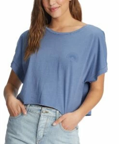 Brand new ๐ Roxy Bijou Blue Having Fun Crop Tee - Juniors ๐