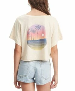 Brand new โ๏ธ Roxy Tapioca When In Hawaii Boatneck Crop Top - Juniors โ