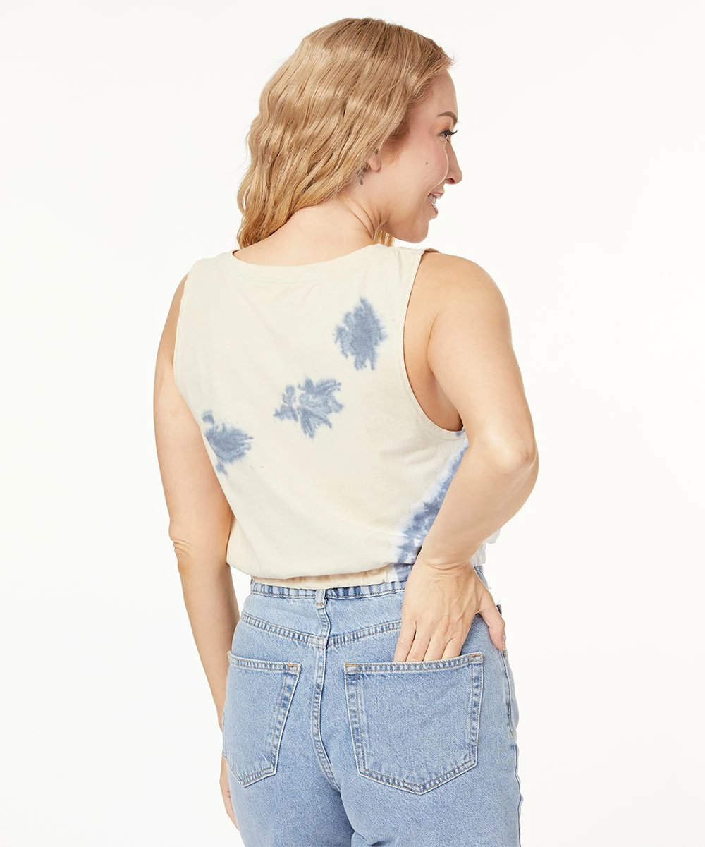 Wholesale 🤩 Roxy Tapioca & Blue Tie-Dye Notch Neck Tank - Juniors 🤩 3 Wholesale 🤩 Roxy Tapioca & Blue Tie-Dye Notch Neck Tank - Juniors 🤩 - Image 3