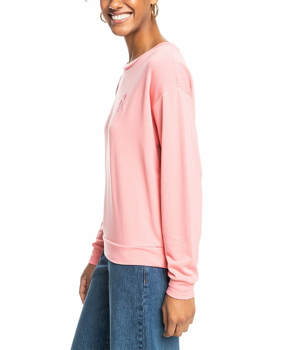 Coupon ✔️ Roxy Strawberry Pink 🏄 Surfing By Moonlight Sweatshirt - Juniors 🔥 3 Coupon ✔️ Roxy Strawberry Pink 🏄 Surfing By Moonlight Sweatshirt - Juniors 🔥 - Image 3