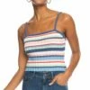 Best reviews of 🧨 Roxy Snow White & Navy Stripe Dream Sign Tank - Juniors 🎁