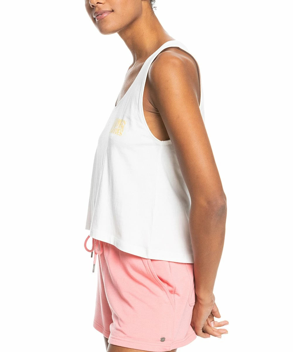 Best deal 🥰 Roxy White & Yellow Rainbow 'Women Of The Waves' Tank - Juniors 🔥 5 Best deal 🥰 Roxy White & Yellow Rainbow 'Women Of The Waves' Tank - Juniors 🔥 - Image 5