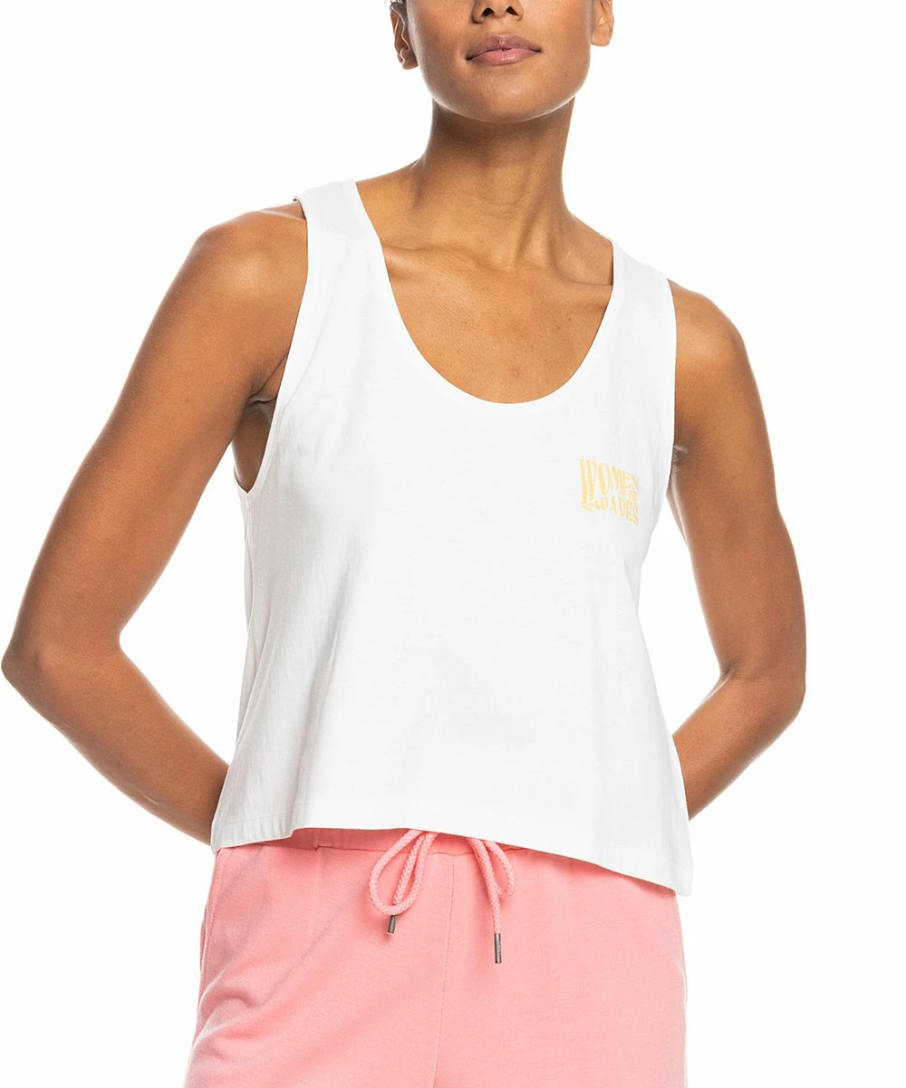 Best deal 🥰 Roxy White & Yellow Rainbow 'Women Of The Waves' Tank - Juniors 🔥 4 Best deal 🥰 Roxy White & Yellow Rainbow 'Women Of The Waves' Tank - Juniors 🔥 - Image 4