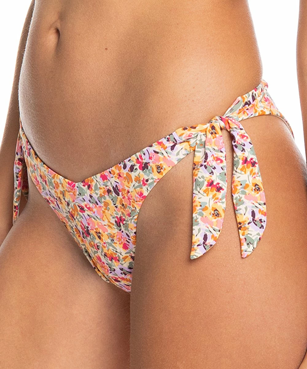 Wholesale 🔥 Roxy Pastel Rose Floral Side-Tie Beach Classics Cheeky 👙 Bikini Bottoms - Juniors 💯 2 Wholesale 🔥 Roxy Pastel Rose Floral Side-Tie Beach Classics Cheeky 👙 Bikini Bottoms - Juniors 💯 - Image 2