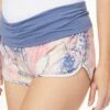 Best Pirce ⌛ Roxy Pink & Dusty Navy Paint Splatter Endless ☀️ Summer Boardshorts - Juniors 🧨