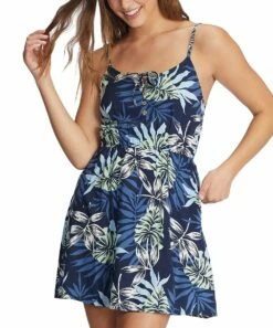 Deals 🔥 Roxy Indigo Seaside Floral Everything Is Fine Sleeveless 👗 Dress - Juniors ✔️