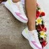 Best Pirce 🛒 Roxy White & Fuchsia Harper 👟 Sneaker - 👩 Women 🔥
